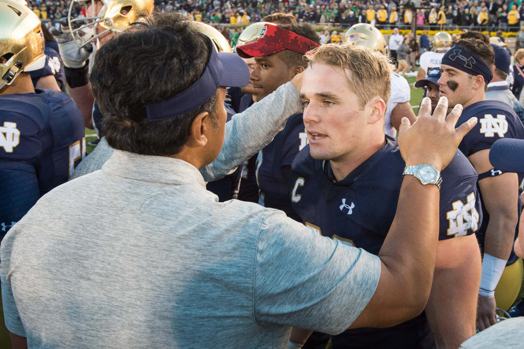 University of Notre Dame linebacker Joe Schmidt was taught by his parents early on the importance of prioritizing goals and never losing site of what it takes to attain those. 