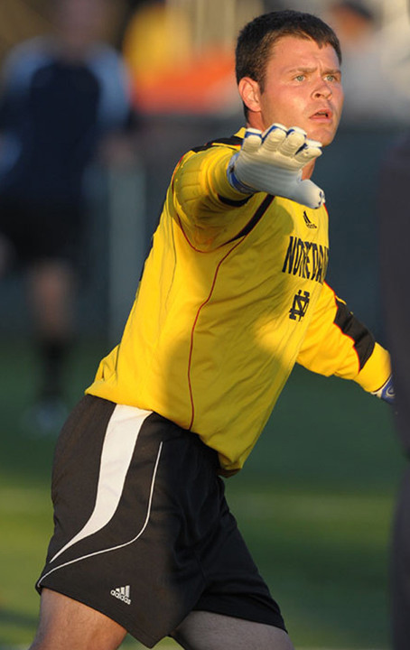 Junior goalkeeper Philip Tuttle picked up the first win and shutout of his Irish career on Saturday at West Virginia.