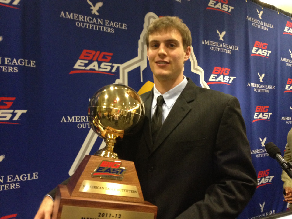 Co-captain Tim Abromaitis brought home his third BIG EAST Scholar Athlete Award this season.