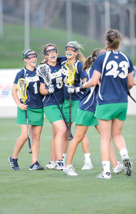 The Irish celebrate a goal at the 2009 BIG EAST Tournament.