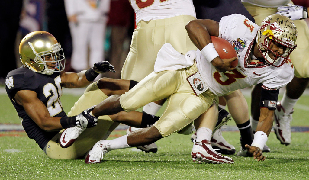 Irish Falter Down the Stretch, Lose to No. 25 FSU 18-14 (AP)