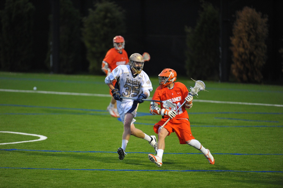 Senior defenseman Kevin Ridgway is one of four captains for the Fighting Irish.
