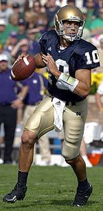 Brady Quinn, voted a team co-captain by his teammates this season, will lead the Irish into the 2005 season.