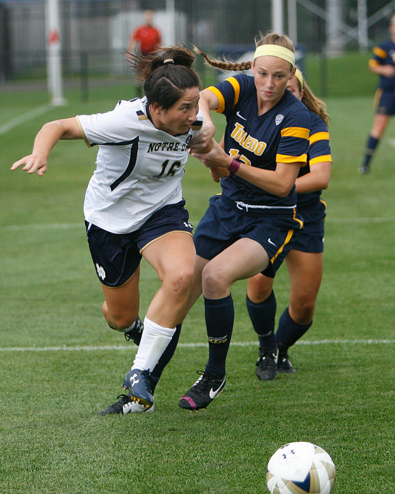 Junior midfielder Sandra Yu is among four Notre Dame players who registered a team-high four points on the opening weekend of the 2015 season.