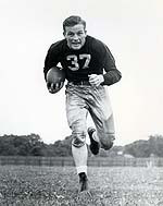 A 1949 Notre Dame graduate, Terry Brennan played under head coach Frank Leahy.  A three-year starter at halfback, he led the Irish in receiving and scoring in 1946 and '47 while rushing for 1,269 career yards.
