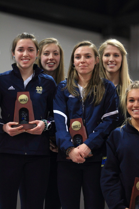 Danielle Aragon, Kelly Curran, Alexa Aragon and Michelle Brown placed third in the women's DMR with a time of 11:11.54.