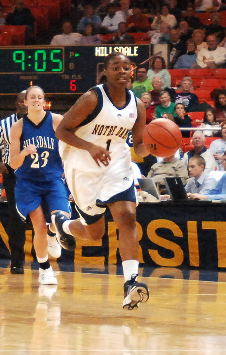 Senior guard Tulyah Gaines is averaging 20.5 points in two career games vs. Cincinnati, including a career-high 27 points in last year's 81-70 Irish win at the Joyce Center.