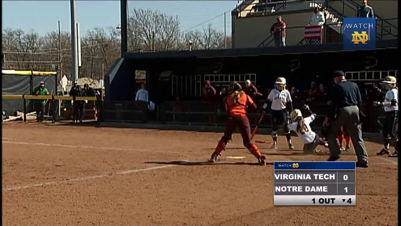 Notre Dame vs Virginia Tech Softball Highlights