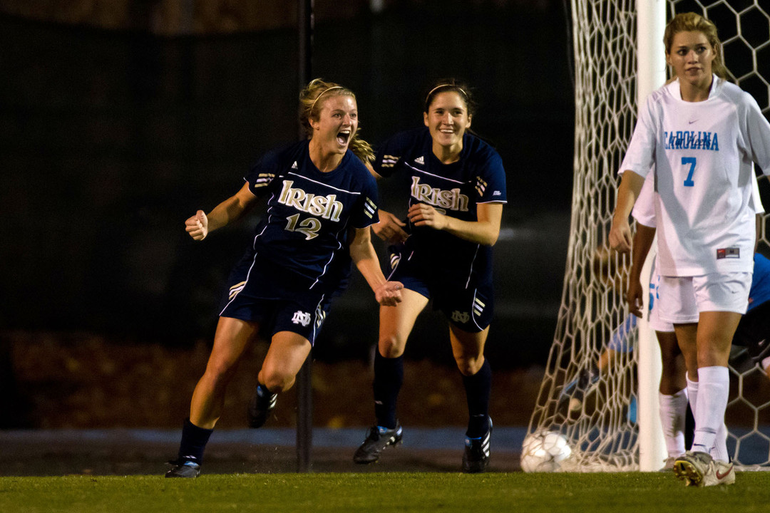 Jessica Schuveiller's 33rd-minute goal proved to be the match-winner in Notre Dame's historic 4-1 win at North Carolina in the third round of the 2010 NCAA Championship. It represented the largest defeat ever handed to UNC (overall and in the NCAA tournament) and it remains the most goals ever scored against the Tar Heels in the NCAA era (since 1982).