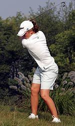 Lauren Gebauer shot an even-par 72 on Tuesday for the Fighting Irish, who reside in eighth place following two rounds of play at the Anthem Country Club.