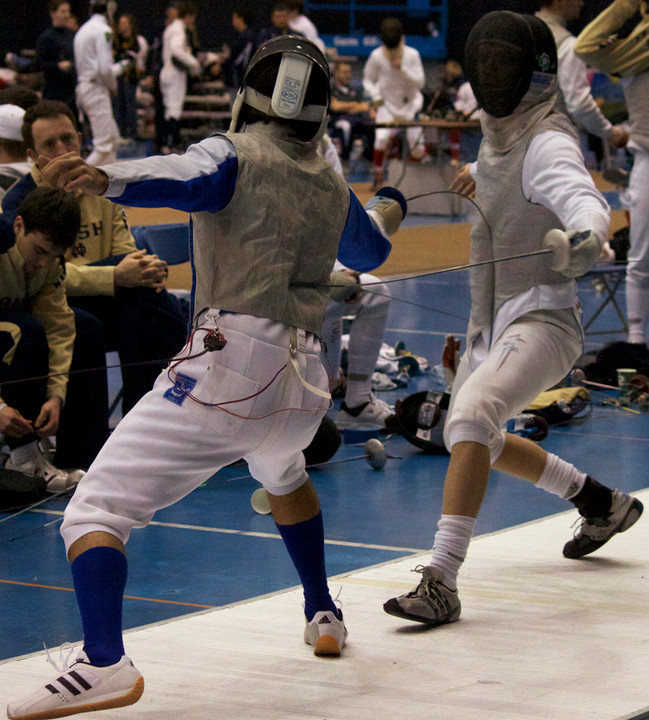 Alan Markow led the Irish men's foil, finishing the day with a record of 18-2.