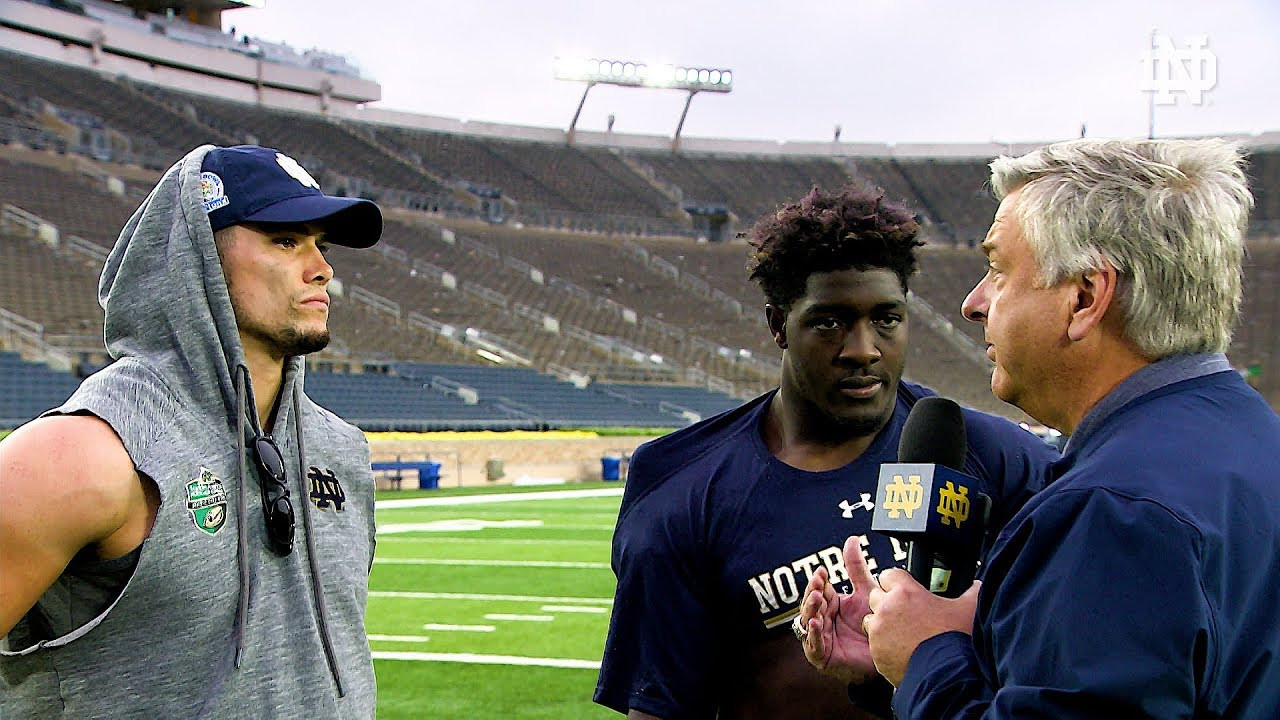 @NDFootball | Te'von Coney & Drue Tranquill Post-Game Interview vs. Ball State (2018)