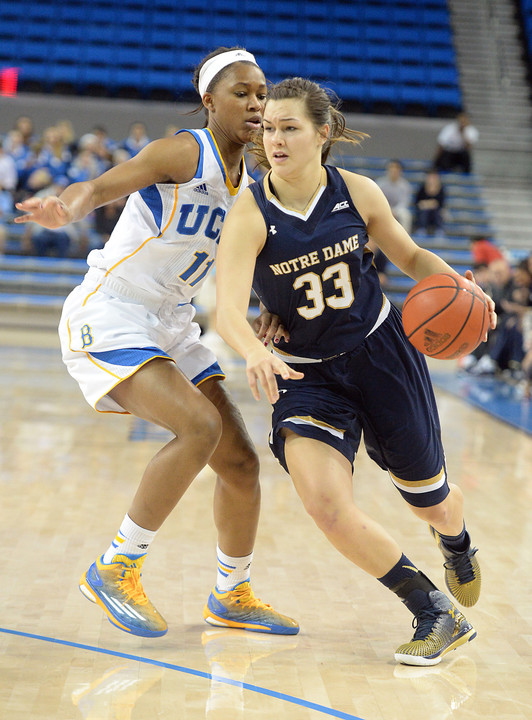 Freshman forward Kathryn Westbeld has been a strong contributor off the bench for Notre Dame this season, averaging 7.1 points and 4.9 rebounds per game, including a career high-tying 15 points Sunday against Boston College.