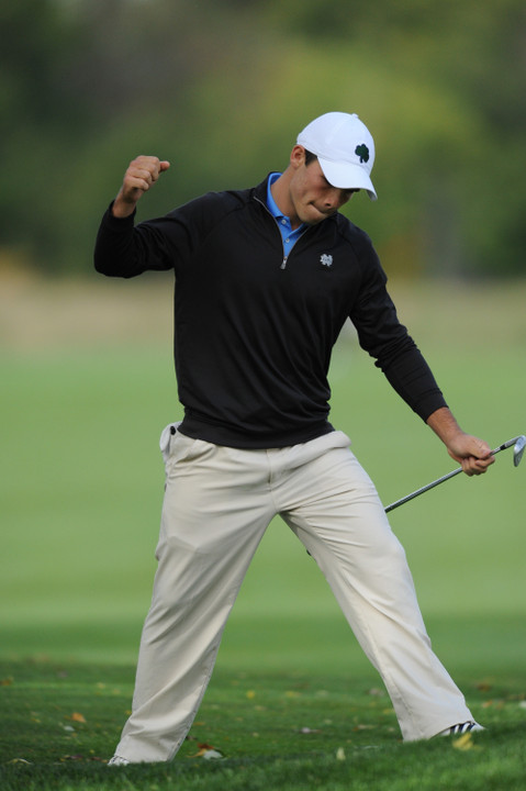 Max Scodro tied for first after the first day of the Linger Longer Invitational after shooting an opening day 139 (-5).