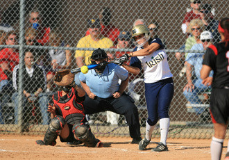 Heather Johnson hit her third home run of the season Saturday against No. 7 Michigan.