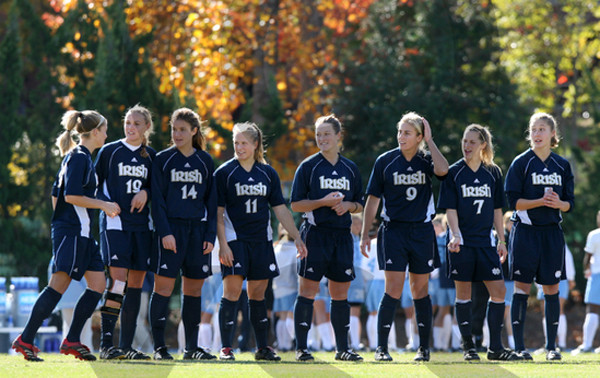 Brittany Bock (right) and Michele Weissenhofer (left) made history by scoring 14 seconds apart in the NCAA third-round win at North Carolina.