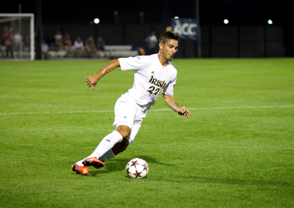 Senior right back Luke Mishu and the Irish are undefeated this season.