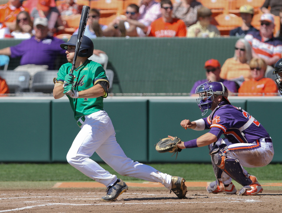 Sophomore Lane Richards hit his fifth homer of the year Friday night to help jumpstart the Irish comeback against Northwestern State.