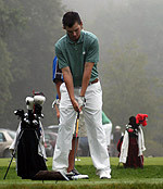 Sophomore Doug Fortner fired a one-over par 73 on Monday to move into a tie for 18th place after two rounds of the John Hayt Collegiate Invitational in Ponte Vedra Beach, Fla.