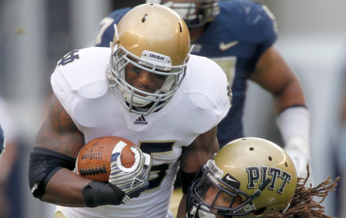 Senior Jonas Gray's first career touchdown was the longest Irish run since 2000. (AP)