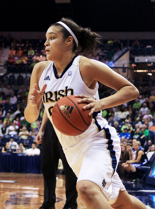 Sophomore guard Kayla McBride scored a game-high 16 points in Sunday's Preseason WNIT quarterfinal win over Indiana State at Purcell Pavilion.
