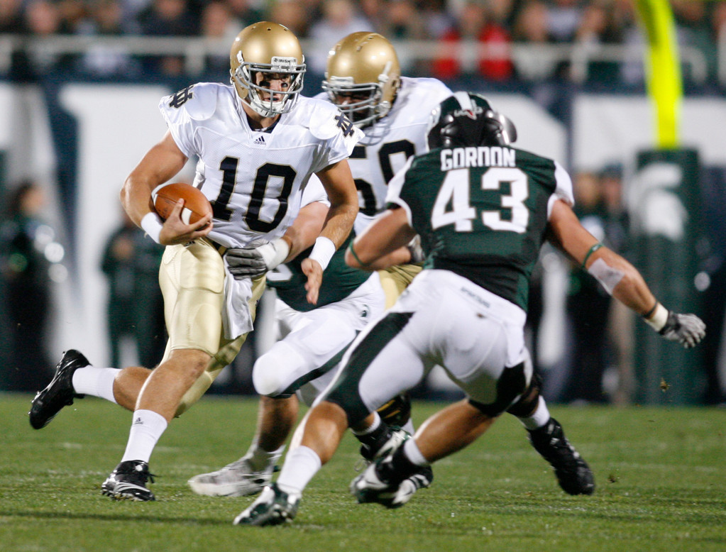 Irish Fall In Overtime at Michigan State, 34-31 (AP)