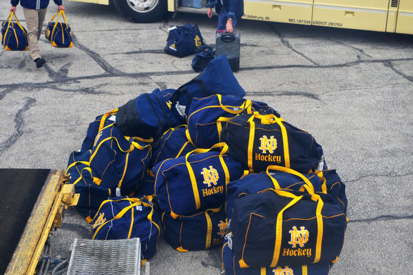 Notre Dame Arrives At The NCAA Frozen Four
