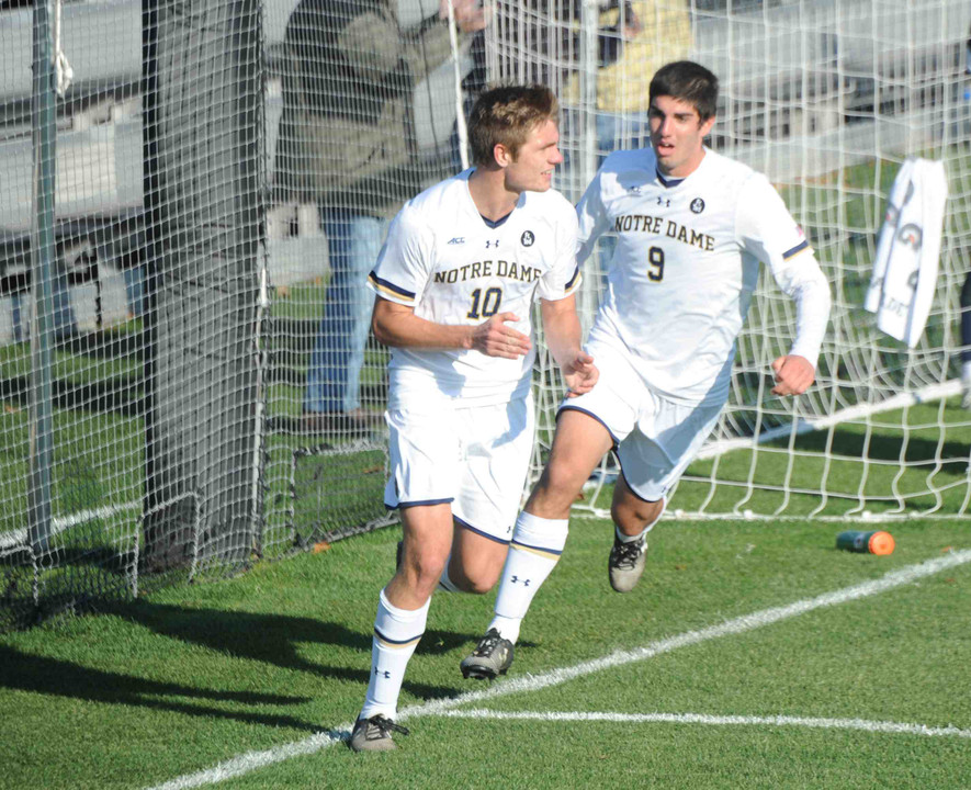 Brandon Aubrey's third goal of the season proved to be the game-winner at 86:57 of Notre Dame's 1-0 win over Virginia in ACC Championship quarterfinal action on Sunday