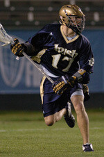 Senior Matt Karweck capped off his three-point day with the game-winner to improve the Irish to 7-2 on the season.