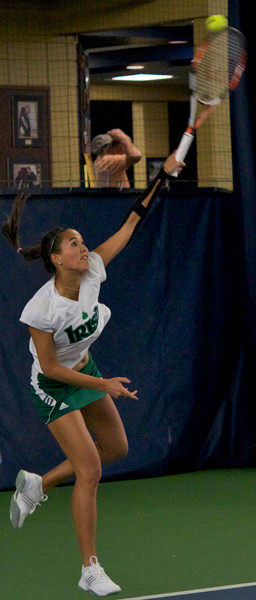 Kristy Frilling clinched the win for the Irish over Long Beach State with her 14th dual season win of the year.