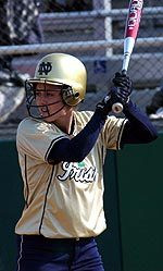 Senior Megan Ciolli's solo home run in the sixth inning proved to be the game winner in Notre Dame's 3-2 victory over Northwestern in game three of the NCAA Regional at Ivy Field.