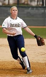 Steffany Stenglein picked up both victories in Notre Dame's doubleheader sweep of Eastern Michigan on Tuesday, striking out 16 batters and giving up just five hits in 10 innings of action.