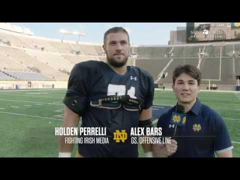 @NDFootball | Alex Bars Post Practice Interview: Vanderbilt (2018)