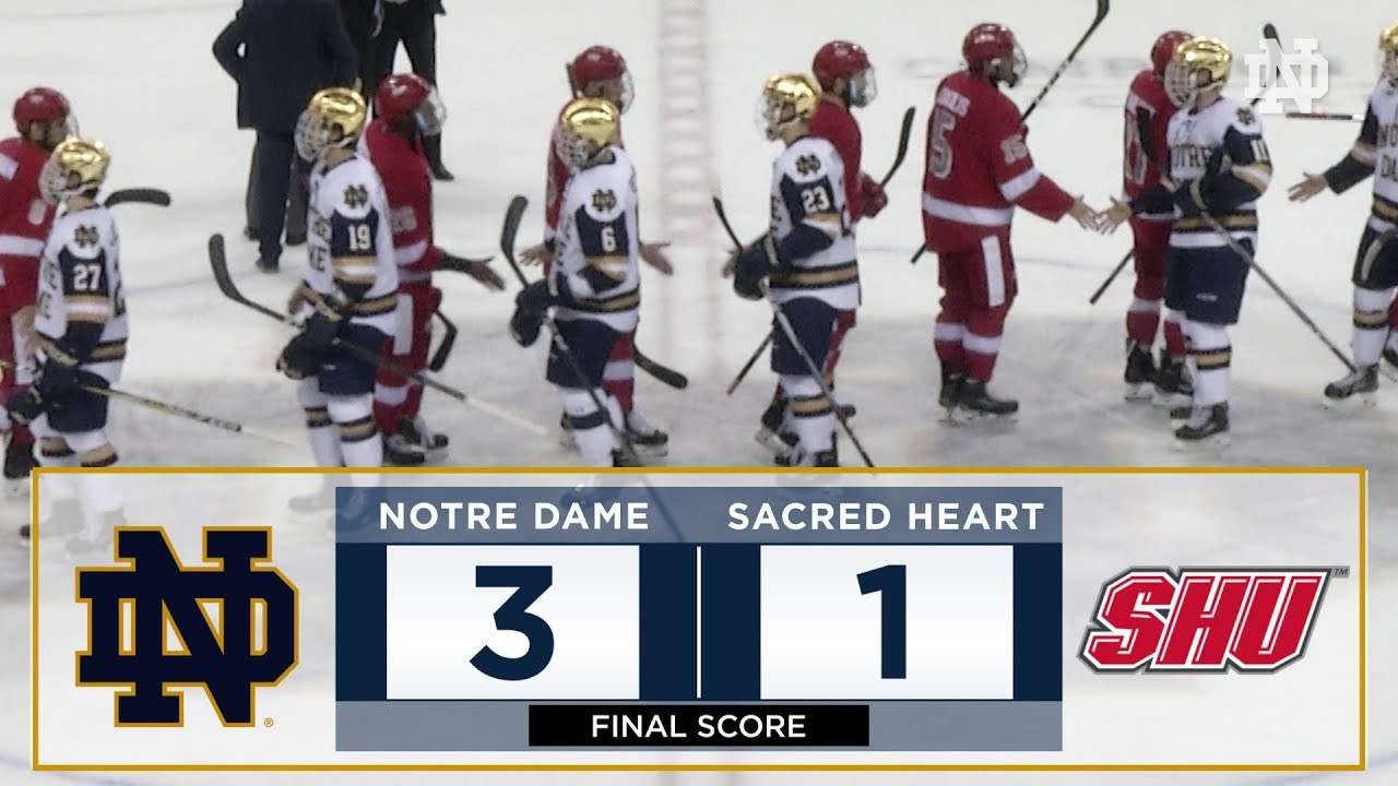 HIGHLIGHTS: @NDHockey vs. Sacred Heart (2017)
