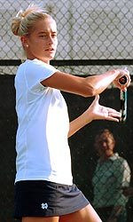 Freshman Brook Buck won at both No. 2 singles and No. 2 doubles against Texas.