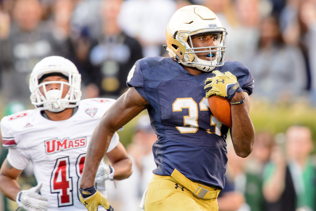 Freshman RB Josh Adams.
