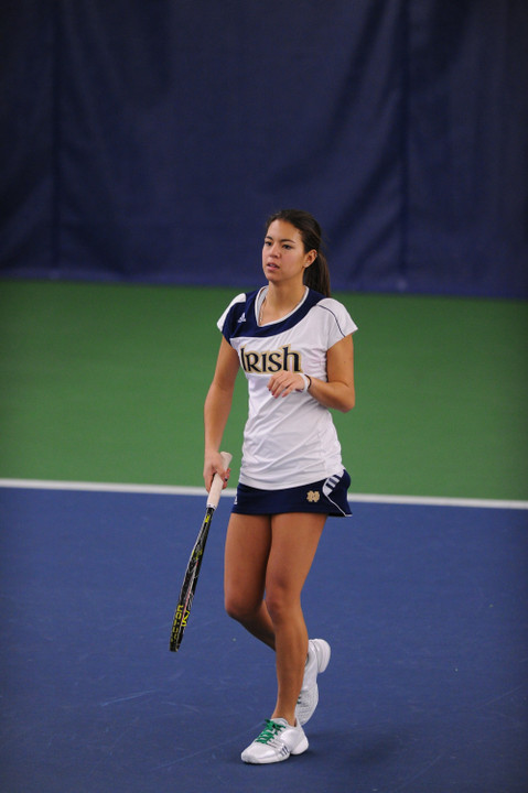 Britney Sanders carries a four-match winning streak into Wednesday's match with Northwestern as the Irish look to improve to 15-5.