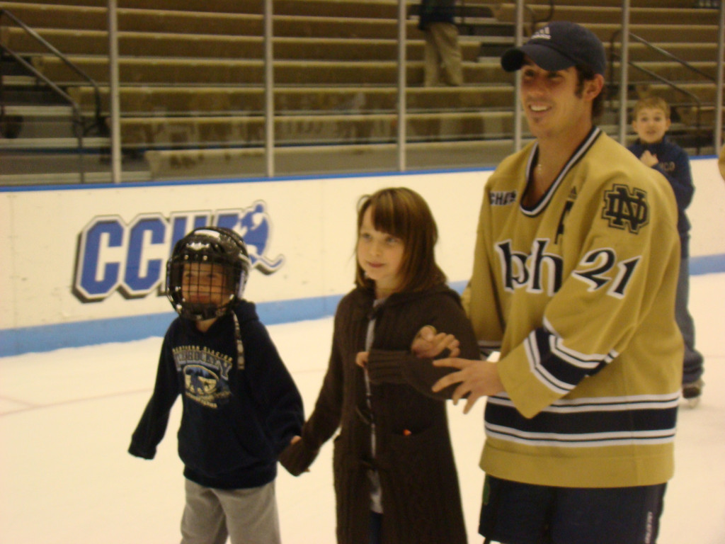 Notre Dame Hockey Skate with the Irish