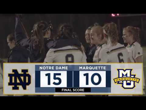 @NDWomensLax | Highlights vs. Marquette (2018)