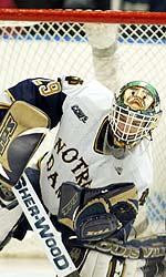 Morgan Cey made 26 saves to help the Irish to a 1-1 tie with Nebraska-Omaha.