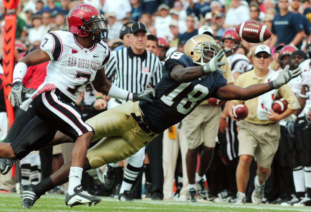 Irish Defeat Aztecs, 21-13, in Season Opener