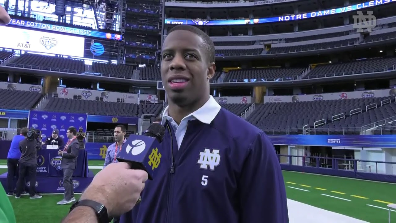 @NDFootball | Troy Pride Jr Cotton Bowl Media Day (12.27.18)