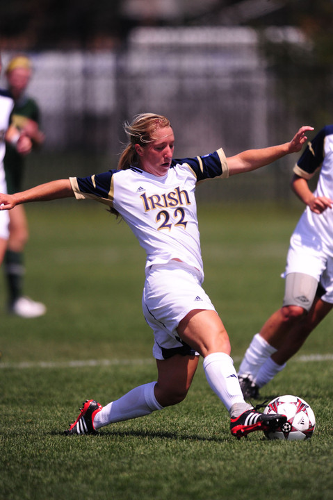 Sophomore forward Crystal Thomas had a second-half insurance goal in Notre Dame's 2-0 exhibition win over Virginia last year at the Notre Dame Practice Field.