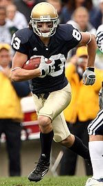 Jeff Samardzija set school records for touchdown receptions and receiving yards during the 2005 season.
