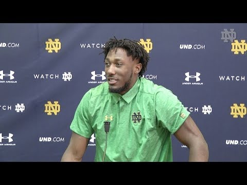@NDFootball Josh Adams Press Conference - Wake Forest (11.01.17)