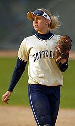 Junior Stephanie Brown posted two game-winning hits during Notre Dame's 4-3 record during Spring Break.