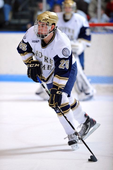 Sophomore defenseman Kevin Lind's third-period goal proved to be the game winner in Notre Dame's 5-3 win at Minnesota-Duluth.