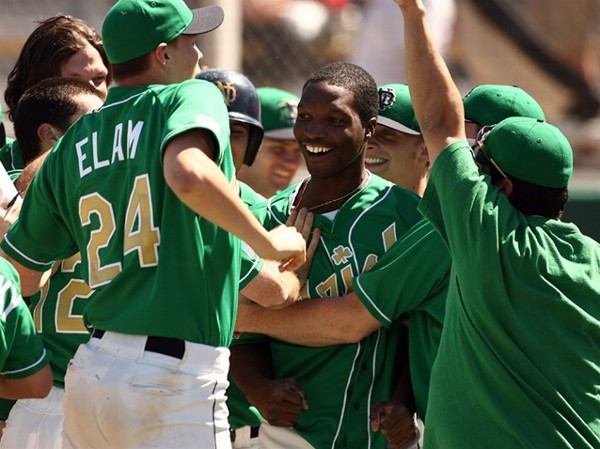 Alex Nettey's 9th-inning home run versus St. John's helped extend the 2006 team's record-setting win streak that eventually reached 23 games (photo by Matt Cashore).