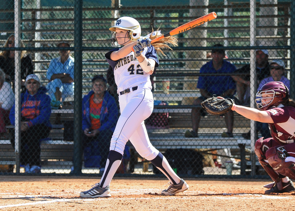 Senior captain Chloe Saganowich plated the game-winning run Thursday against FIU with an RBI double in the 13th inning