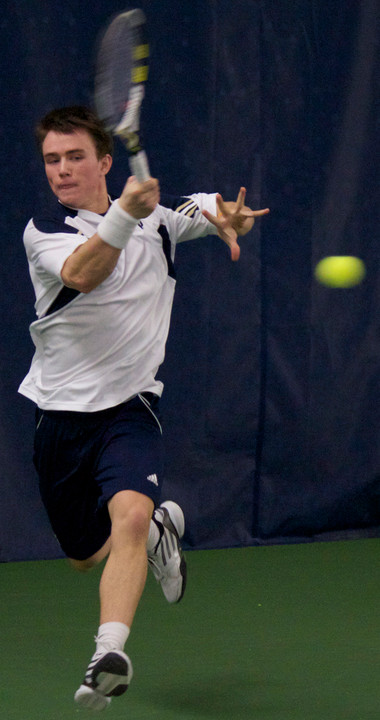 Sophomore Greg Andrews knocked off No. 24 Roy Kalmanovich, 6-2, 6-3.